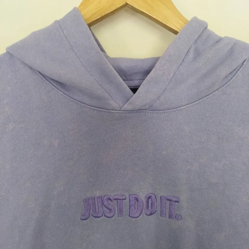 Nike Mens Lavender Hoodie Fleece Just Do It Size L Hooded Sweatshirt